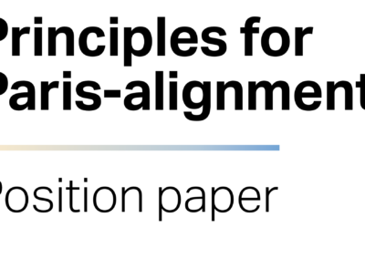 Client Earth Publishes New ‘Principles For Paris-Alignment’